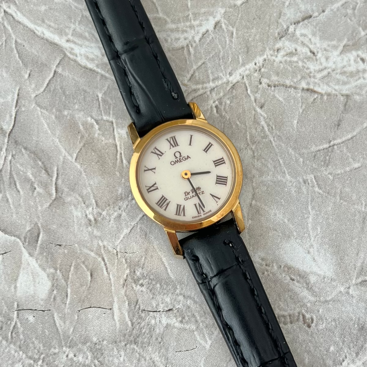 Omega De Ville Gold Tone Round Roman Numerals Women's Watch