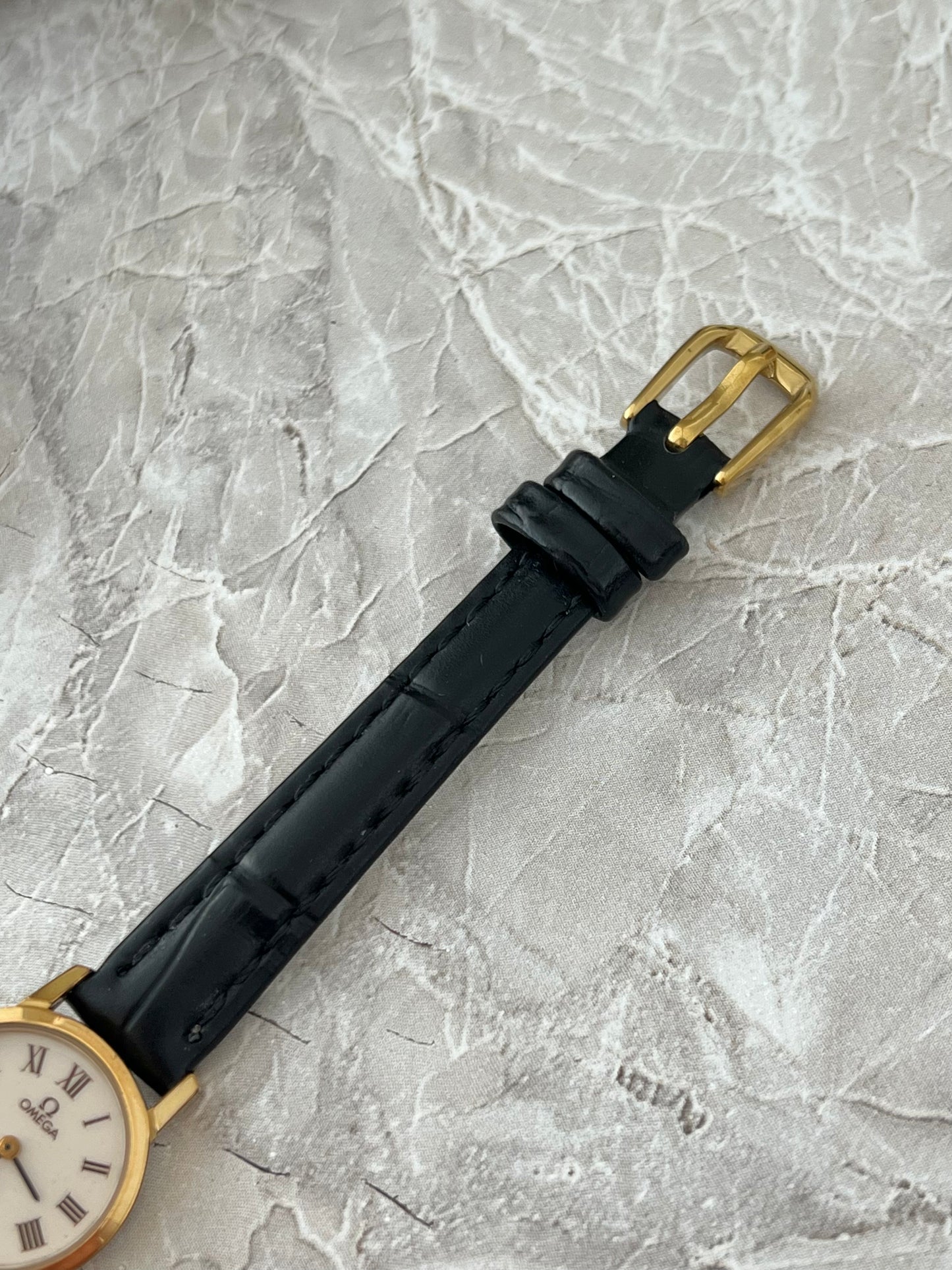 Omega De Ville Gold Tone Round Roman Numerals Women's Watch