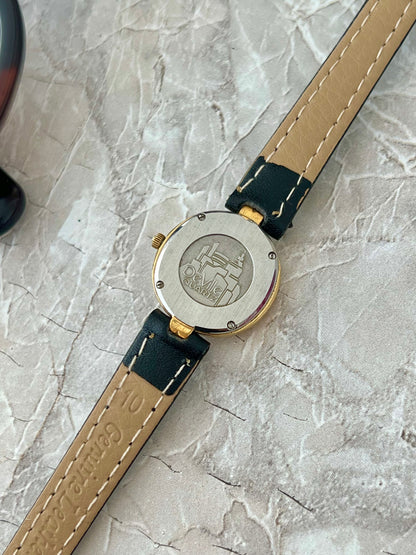 Omega De Ville Gold Tone Round Raised Bezel Women's Watch