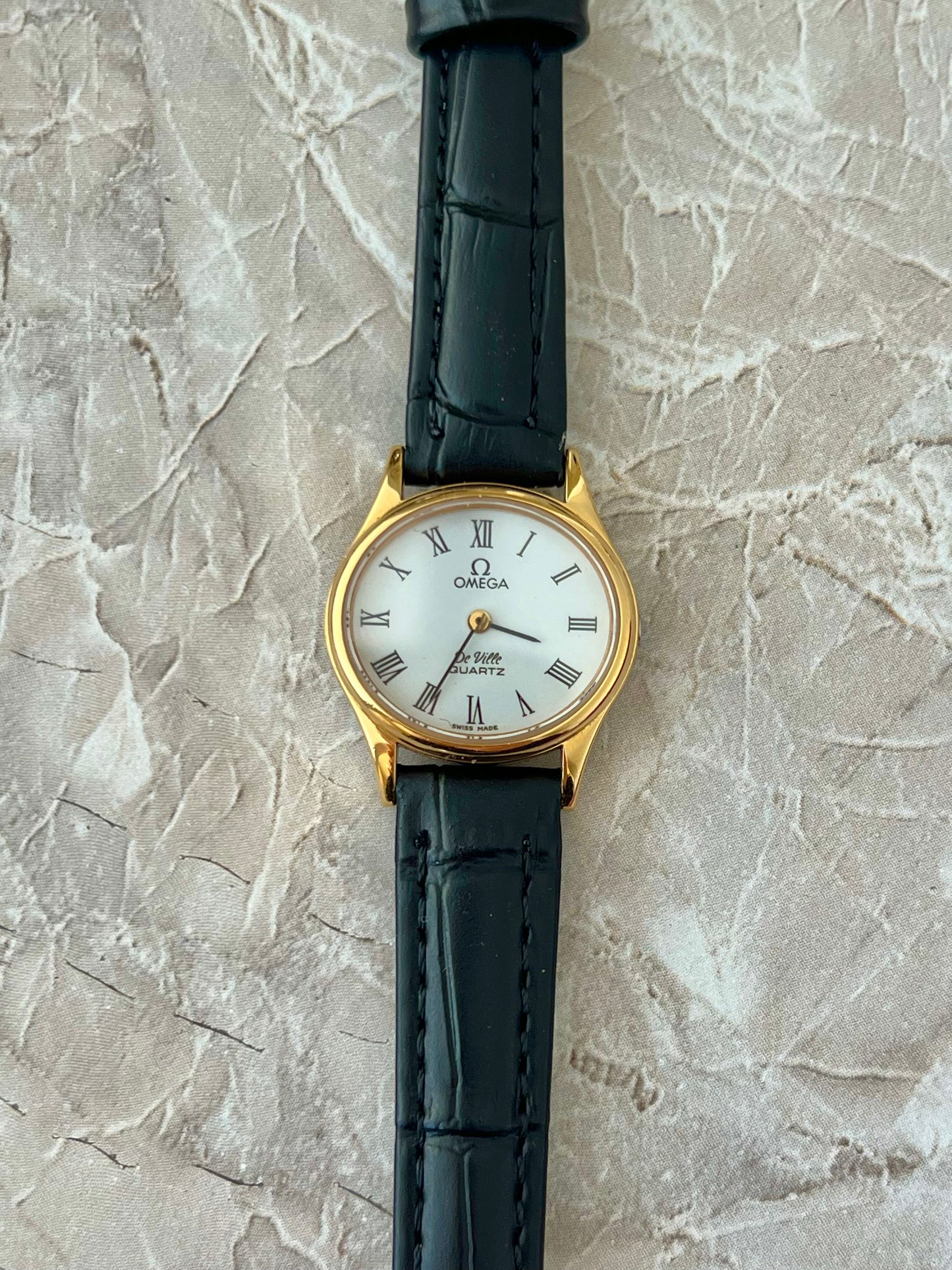 Omega De Ville Ellipse Gold Tone Roman Numerals Women's Watch