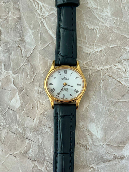 Omega De Ville Ellipse Gold Tone Roman Numerals Women's Watch