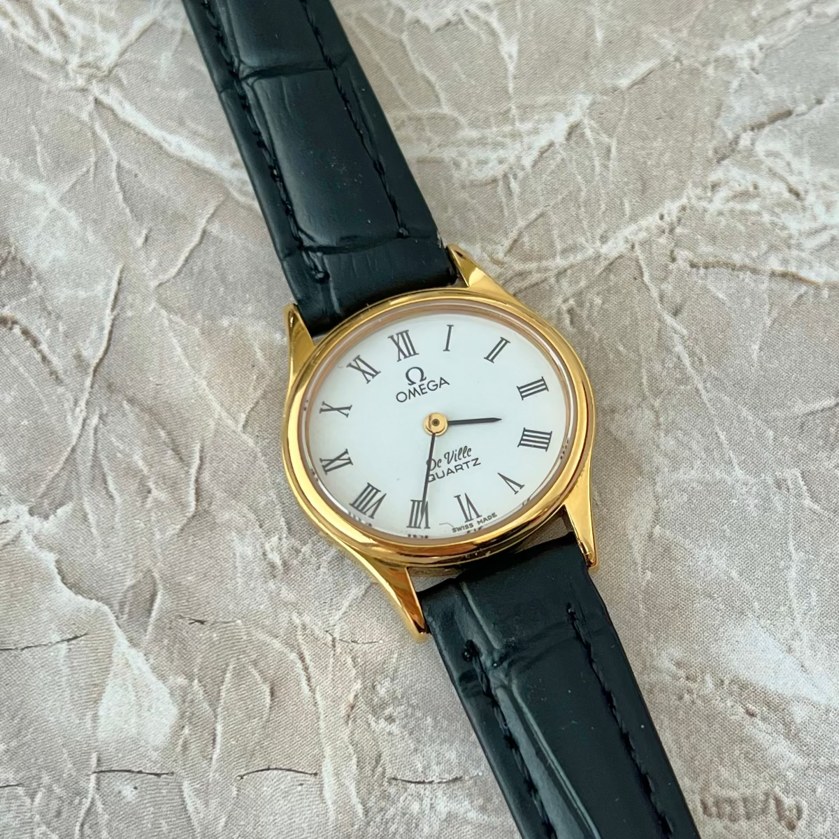 Omega De Ville Ellipse Gold Tone Roman Numerals Women's Watch