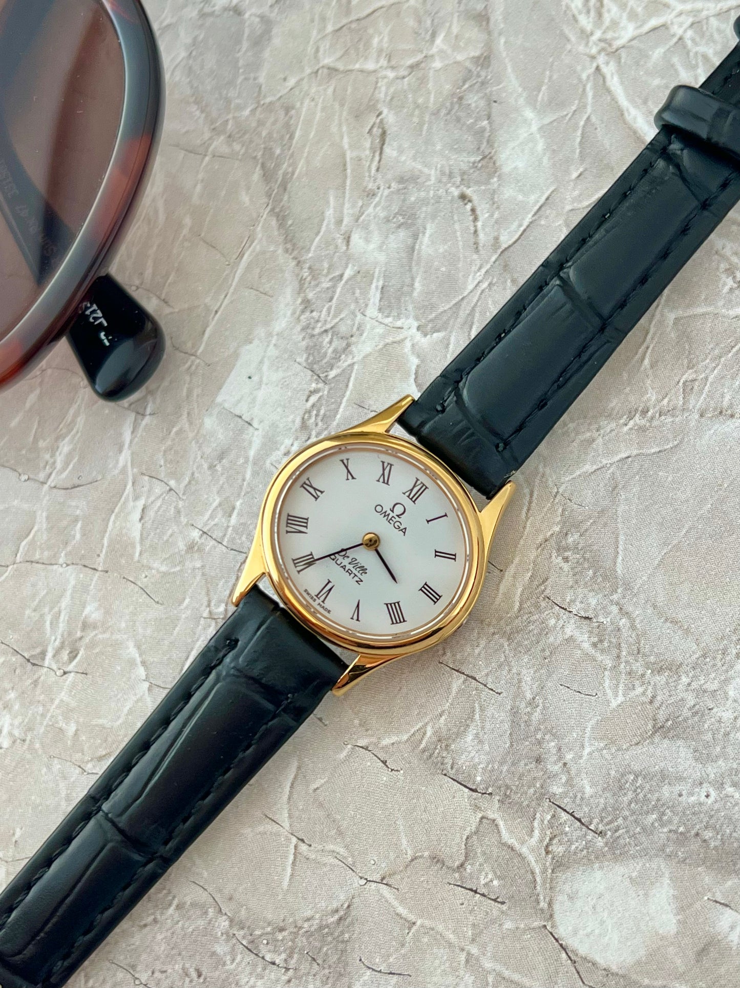 Omega De Ville Ellipse Gold Tone Roman Numerals Women's Watch