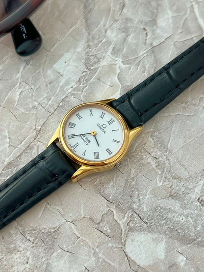 Omega De Ville Ellipse Gold Tone Roman Numerals Women's Watch