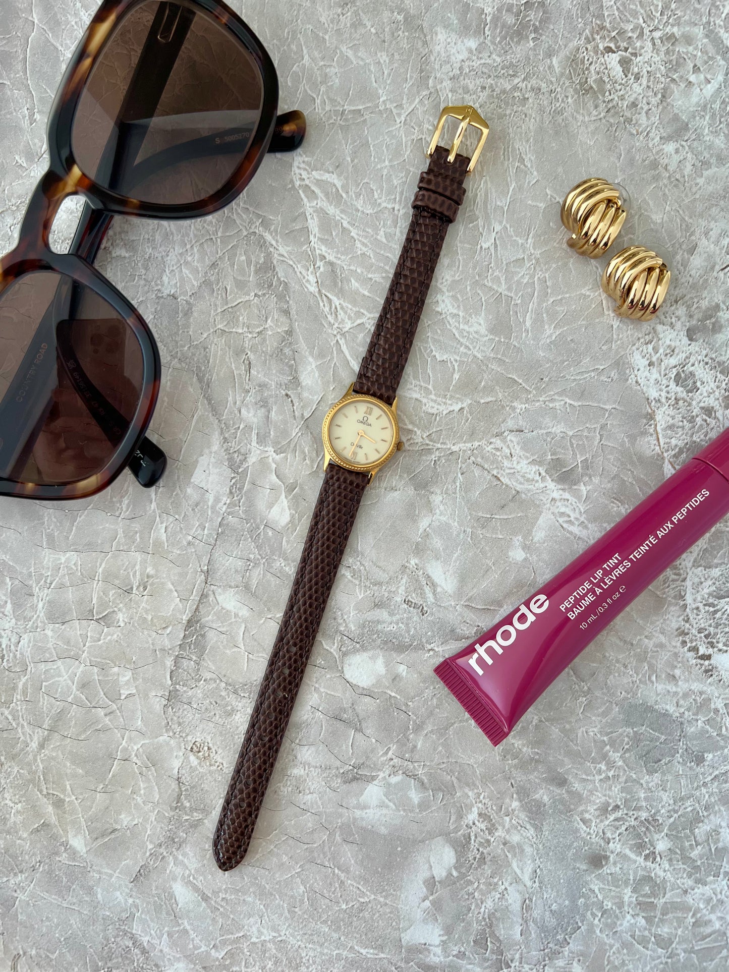 Omega De Ville Gold Tone Wreath Bezel Women's Watch
