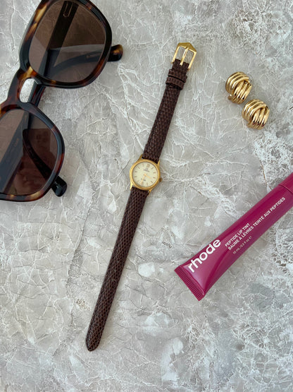 Omega De Ville Gold Tone Wreath Bezel Women's Watch