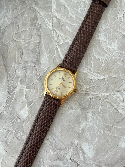 Omega De Ville Gold Tone Wreath Bezel Women's Watch