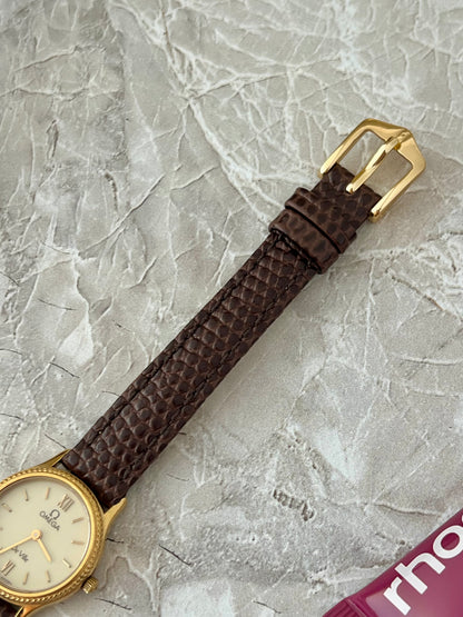 Omega De Ville Gold Tone Wreath Bezel Women's Watch