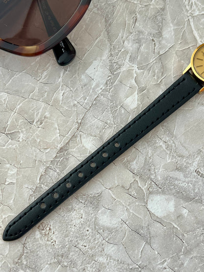 Omega De Ville Gold Tone Round Champagne Dial Women's Watch