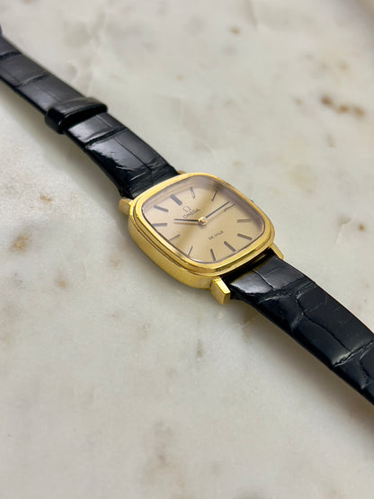Omega Square Gold Toned Woman's Watch
