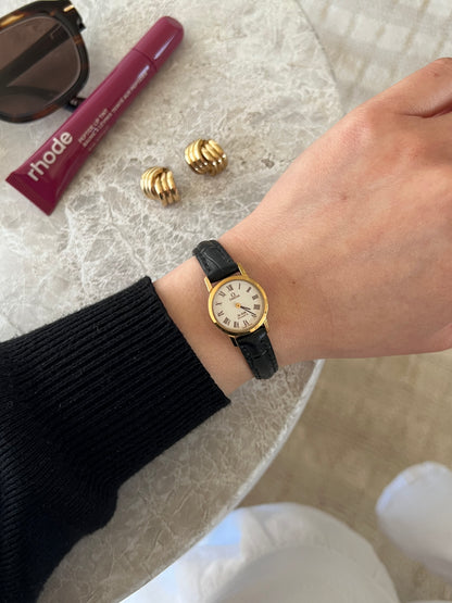 Omega De Ville Gold Tone Round Roman Numerals Women's Watch