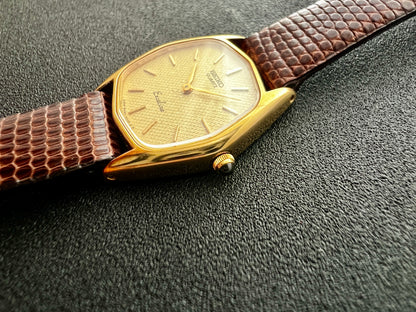Seiko Exceline Gold Filled Toned Tonneau Woman's Watch