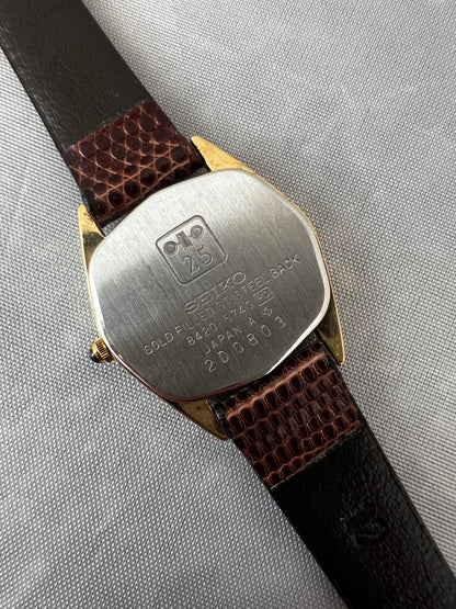 Seiko Exceline Gold Filled Toned Tonneau Woman's Watch