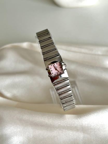 Omega Constellation Quadra Pink Mother of Pearl Dial Women's Watch