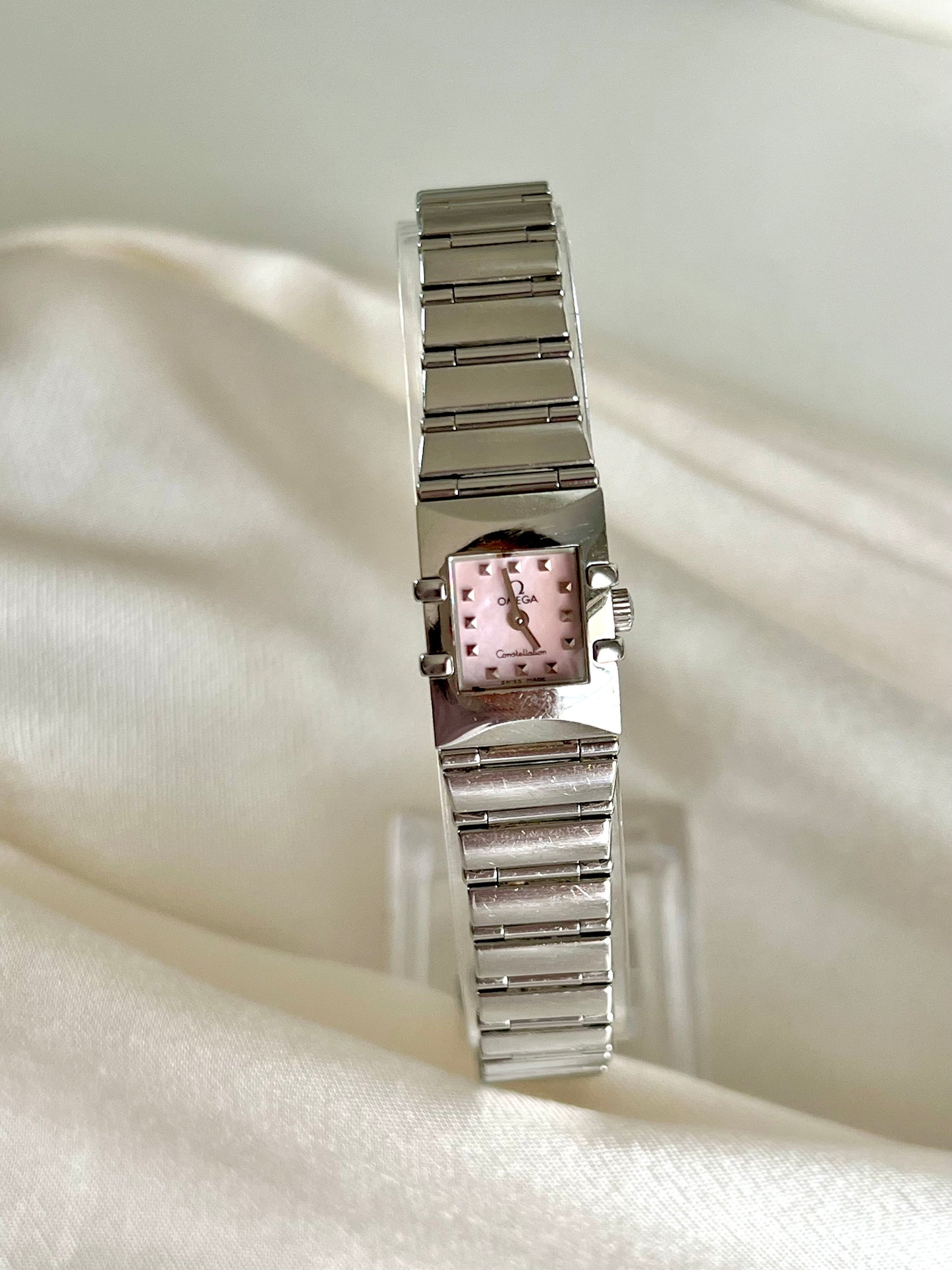 Omega Constellation Quadra Pink Mother of Pearl Dial Women's Watch