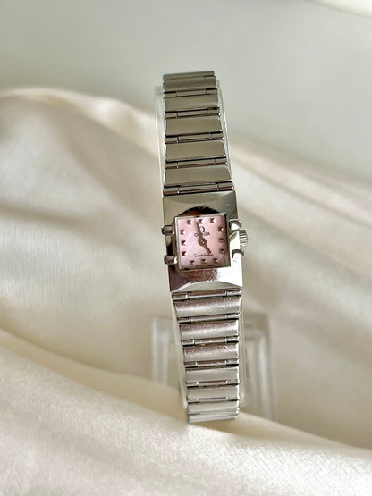 Omega Constellation Quadra Pink Mother of Pearl Dial Women's Watch