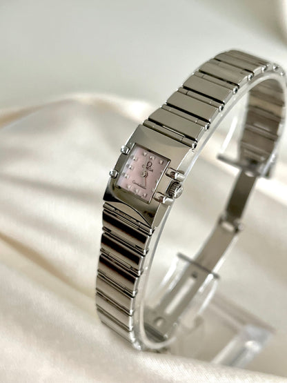 Omega Constellation Quadra Pink Mother of Pearl Dial Women's Watch
