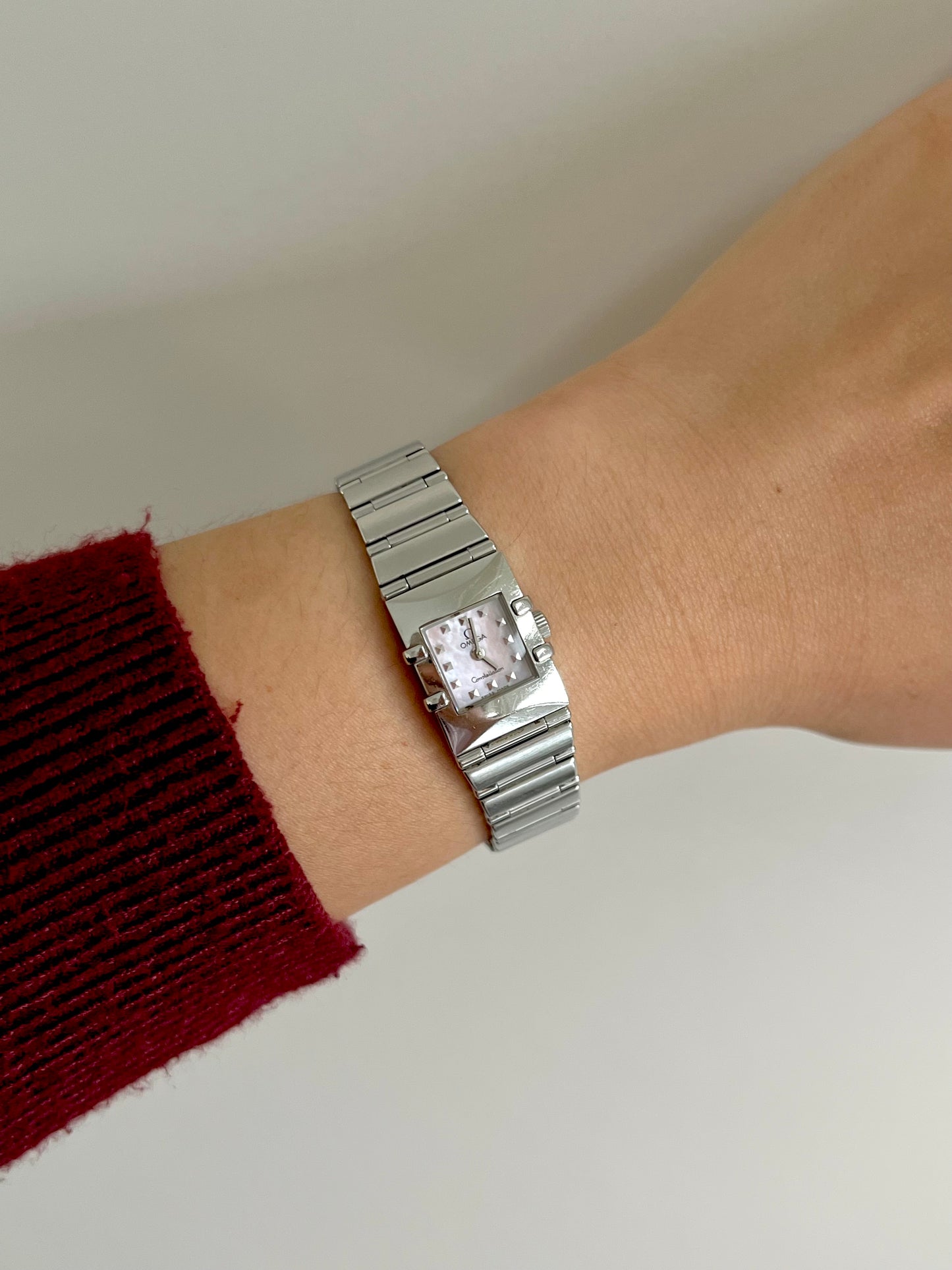 Omega Constellation Quadra Pink Mother of Pearl Dial Women's Watch