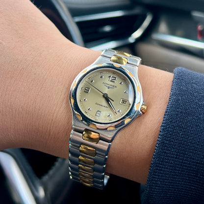 Longines Conquest Champagne Gold Dial Two Tone Women’s Watch Champagne Dial