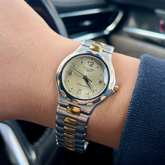Longines Conquest Champagne Gold Dial Two Tone Women’s Watch Champagne Dial