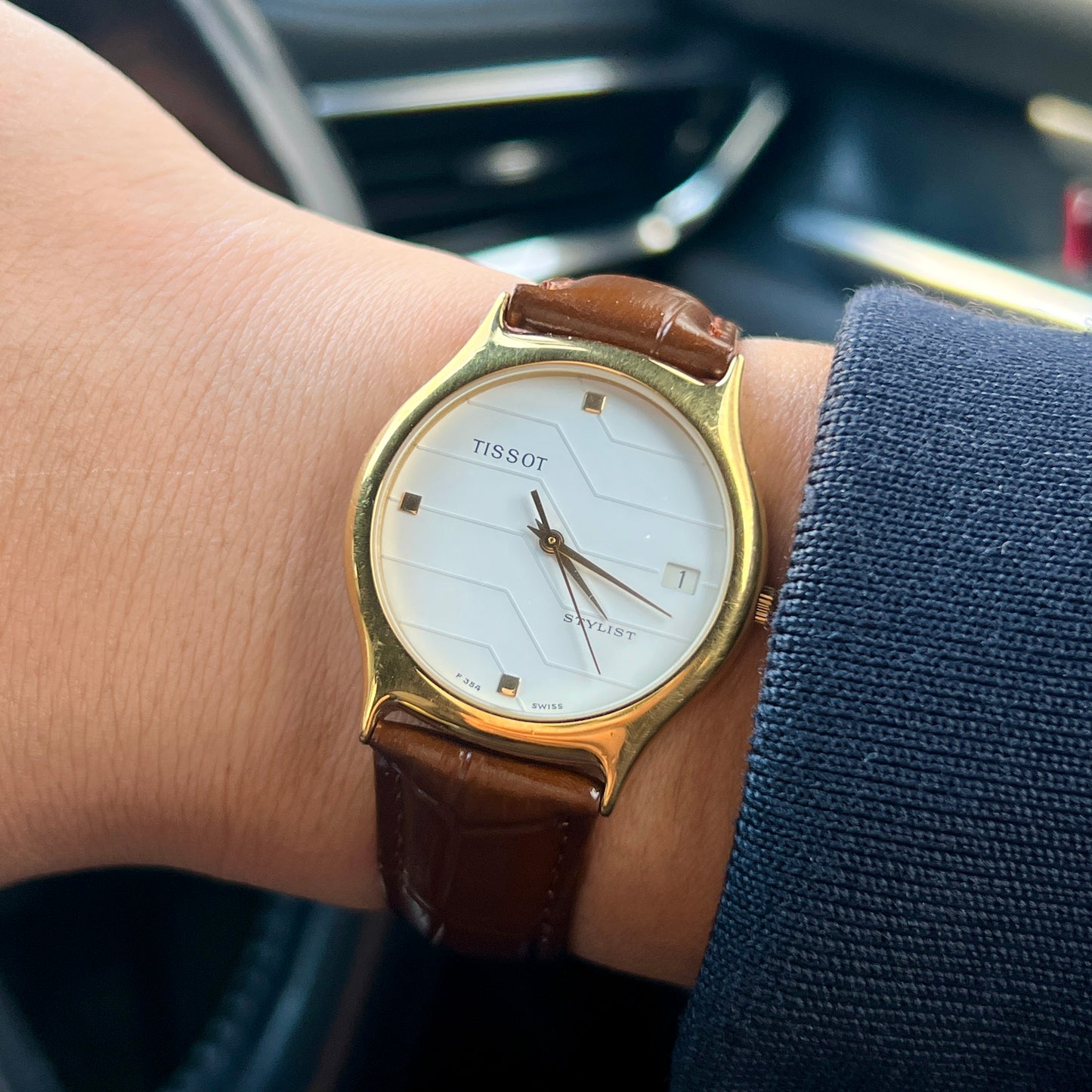 Tissot Stylist Geometric White Dial Watch