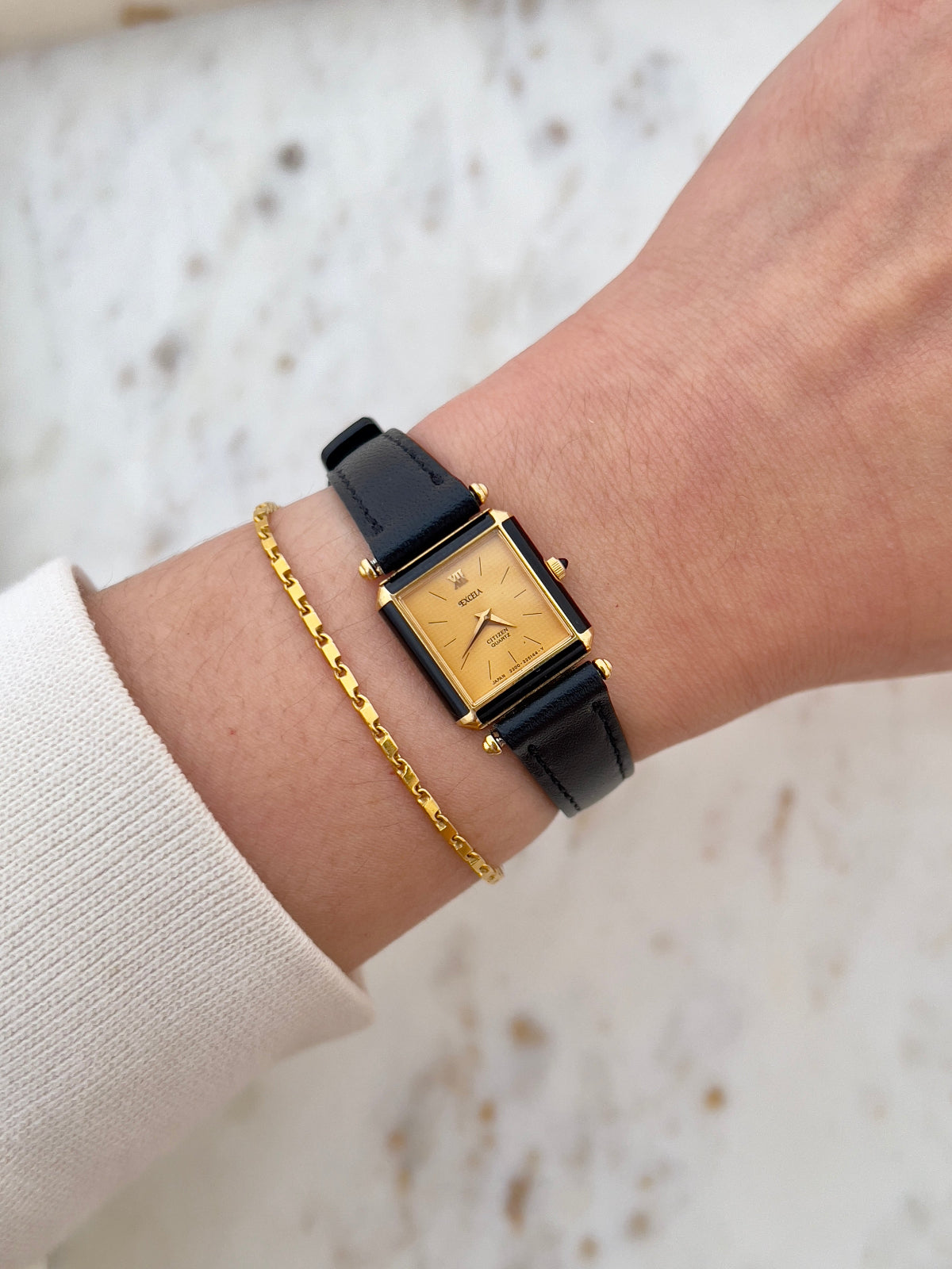 Citizen Excela Square Women's Watch with Enamel Accent