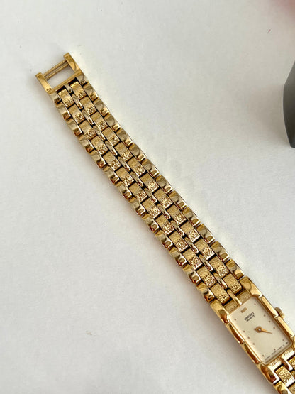 Seiko Gold Textured Bracelet Women's Watch