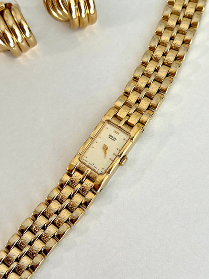 Seiko Gold Textured Bracelet Women's Watch