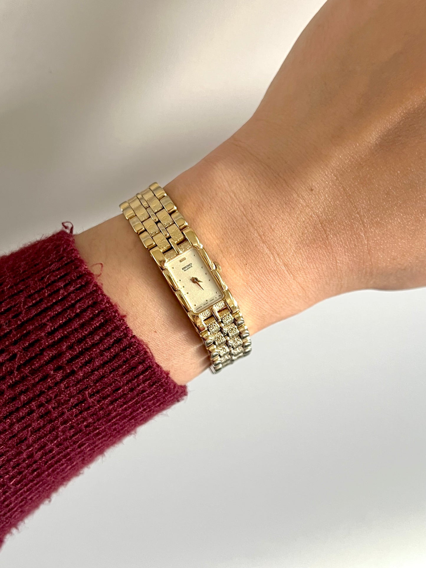 Seiko Gold Textured Bracelet Women's Watch