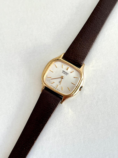Seiko Gold Tone Cushion Case Women’s Watch