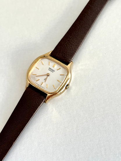 Seiko Gold Tone Cushion Case Women’s Watch