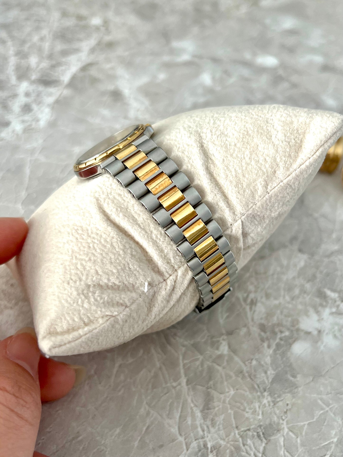 Tissot Seastar Two-Tone Watch with Gold Dial and Date