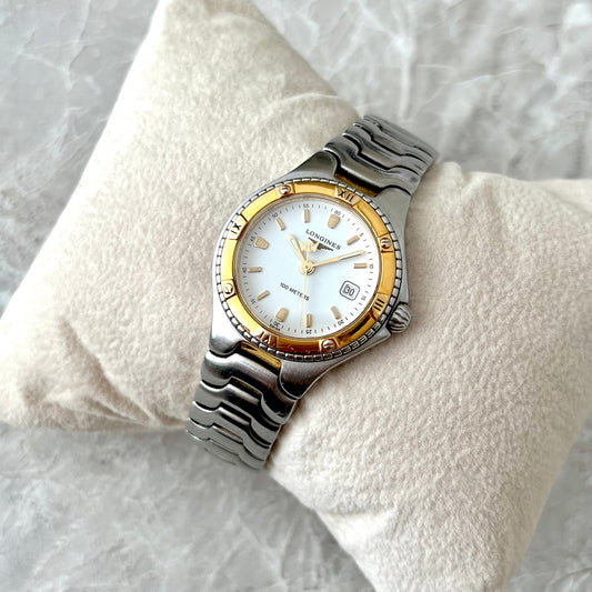 Longines Conquest Two Tone Women’s Watch with Roman Bezel