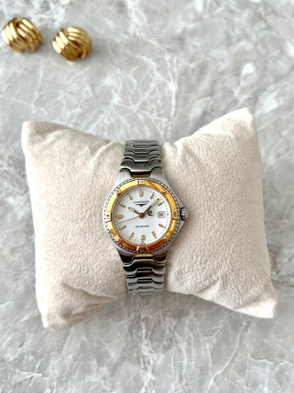 Longines Conquest Two Tone Women’s Watch with Roman Bezel