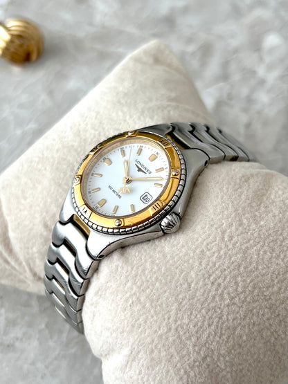 Longines Conquest Two Tone Women’s Watch with Roman Bezel