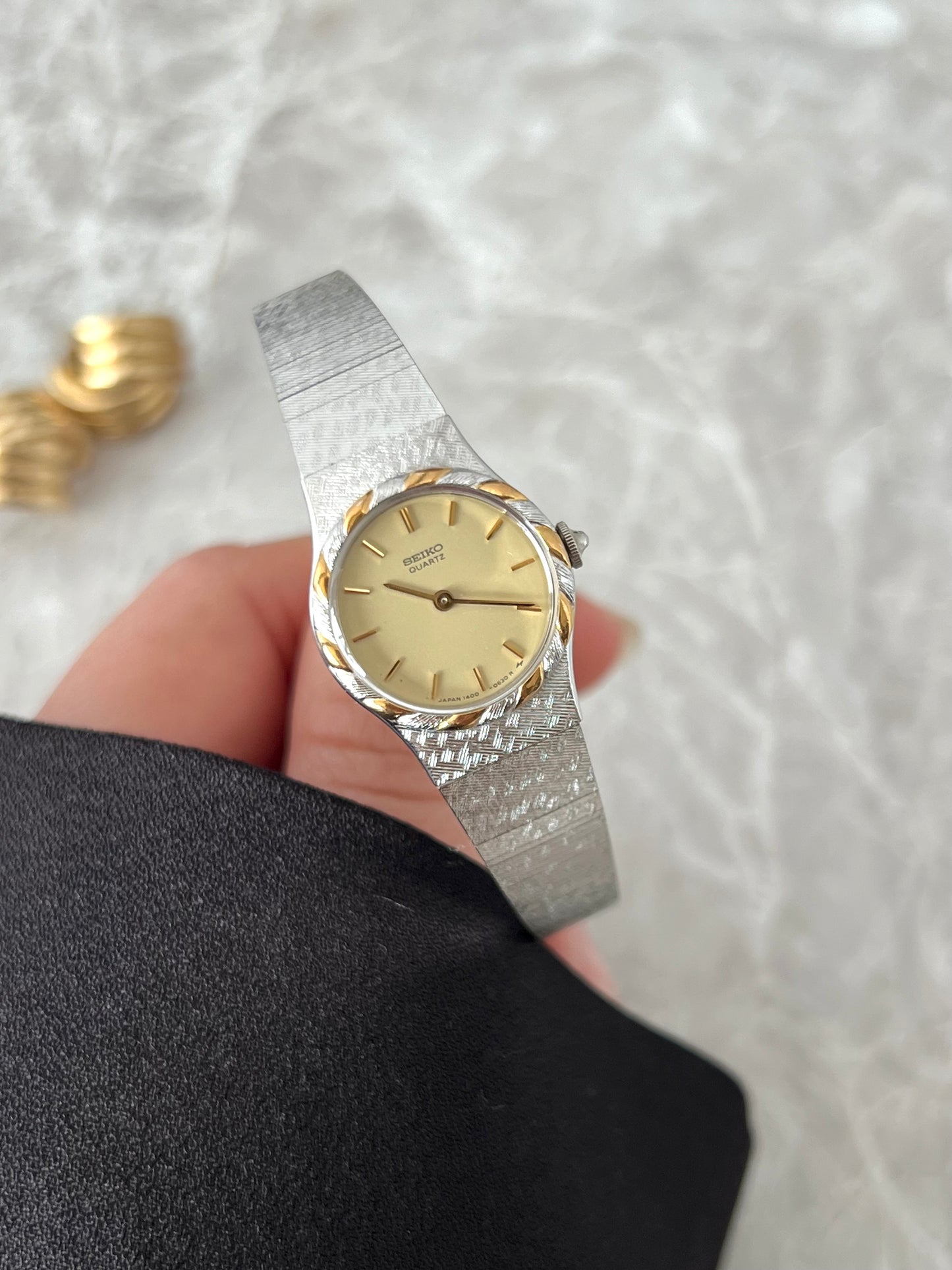 Seiko Two Tone Textured Bracelet Women’s Watch