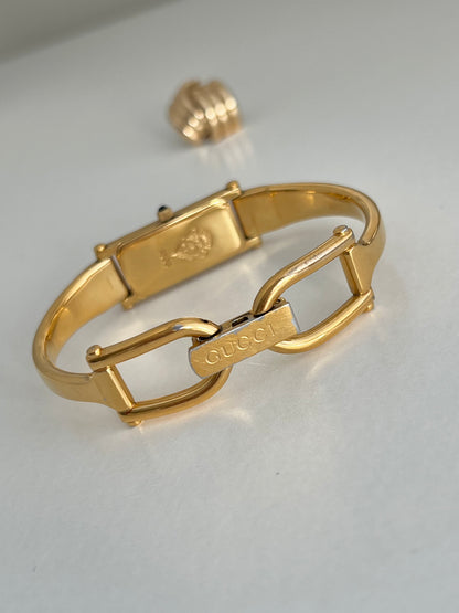 Gucci 1500 Gold Bangle Women’s Watch Black Dial