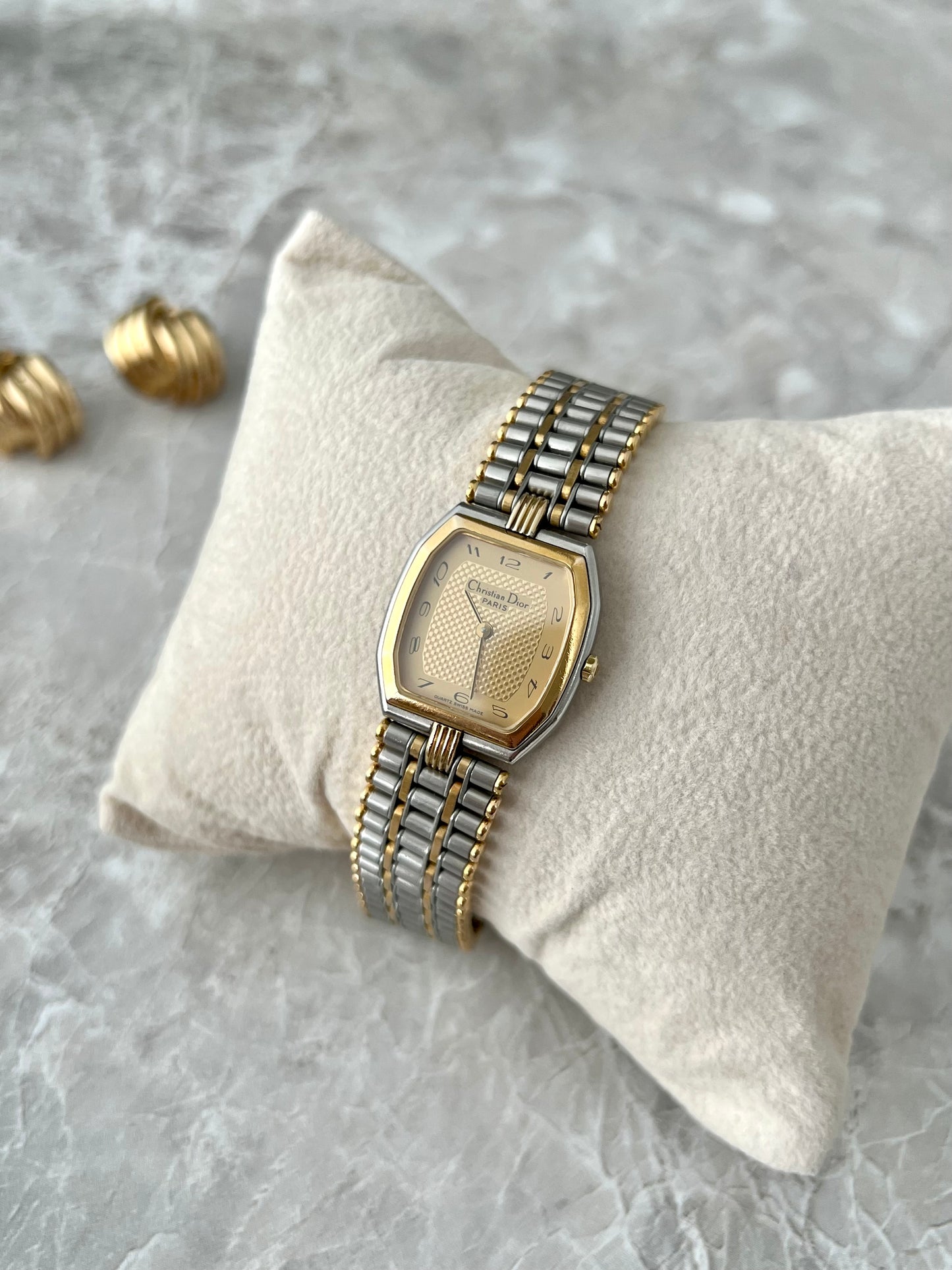 Christian Dior Tonneau Two Tone Roller Bracelet Women’s Watch