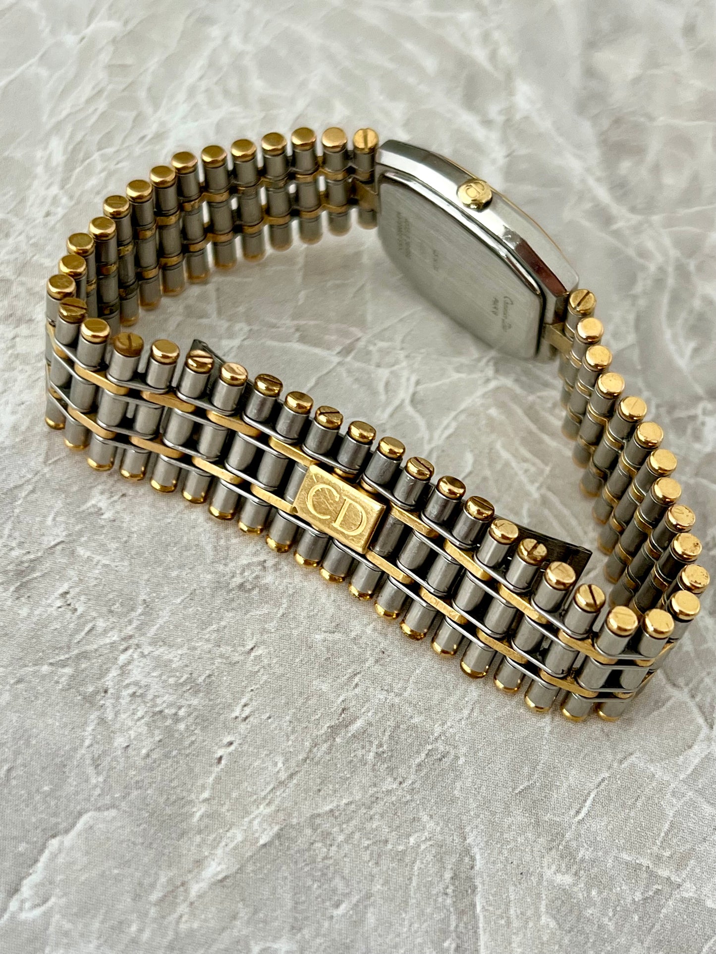 Christian Dior Tonneau Two Tone Roller Bracelet Women’s Watch