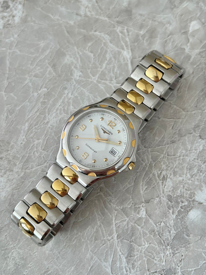 Longines Conquest Champagne Gold Dial Two Tone Women’s Watch White Dial