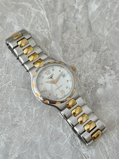 Longines Conquest Champagne Gold Dial Two Tone Women’s Watch White Dial