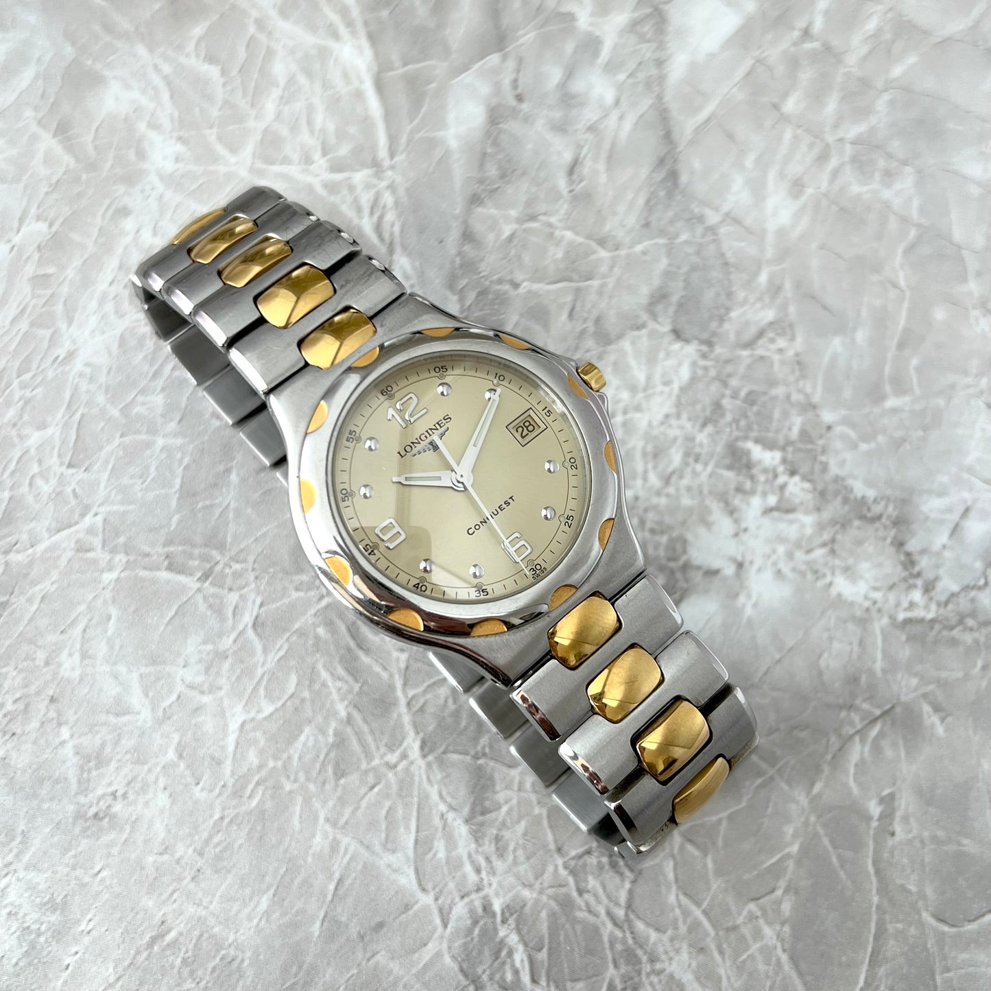 Longines Conquest Champagne Gold Dial Two Tone Women’s Watch Champagne Dial
