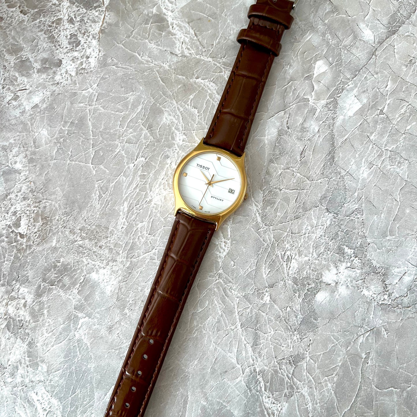 Tissot Stylist Geometric White Dial Watch