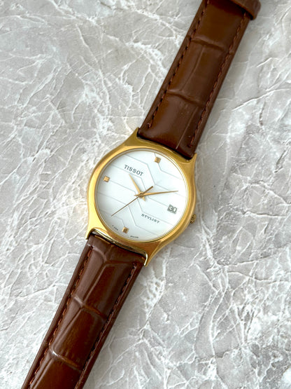 Tissot Stylist Geometric White Dial Watch