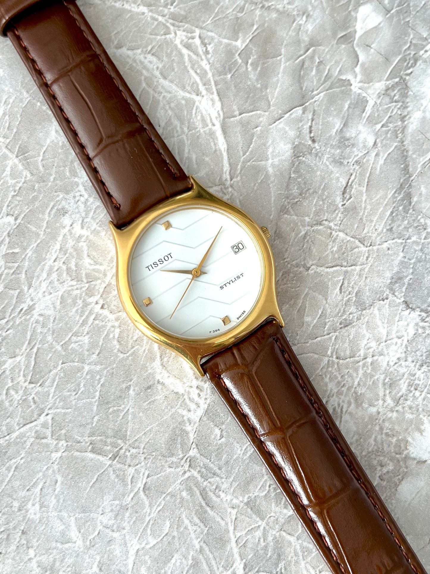 Tissot Stylist Geometric White Dial Watch