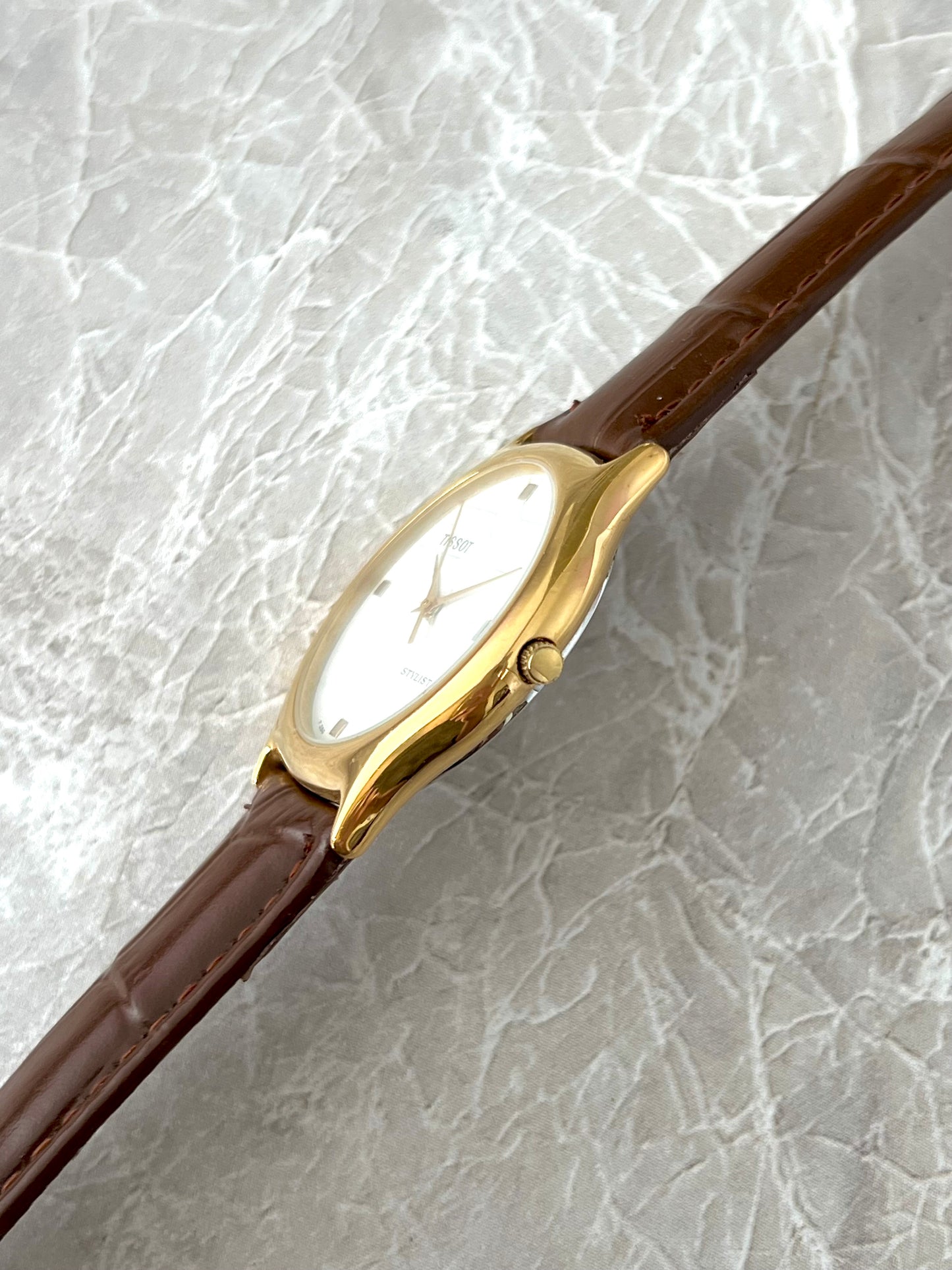 Tissot Stylist Geometric White Dial Watch