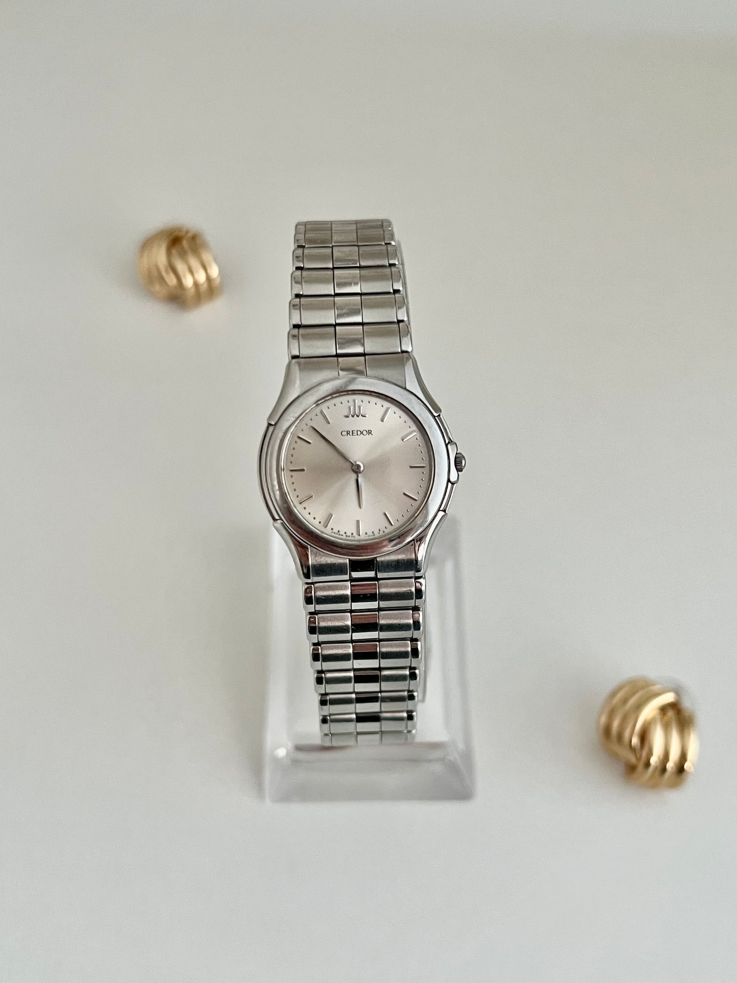 Credor by Seiko Silver Bracelet Women's Watch in Soft Blush Dial