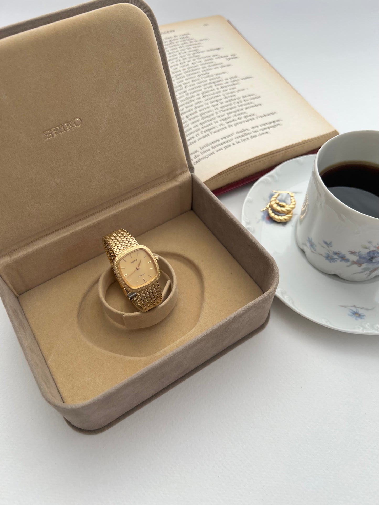 Seiko Exceline Gold Toned Woman's Watch with Diamond Set Crown