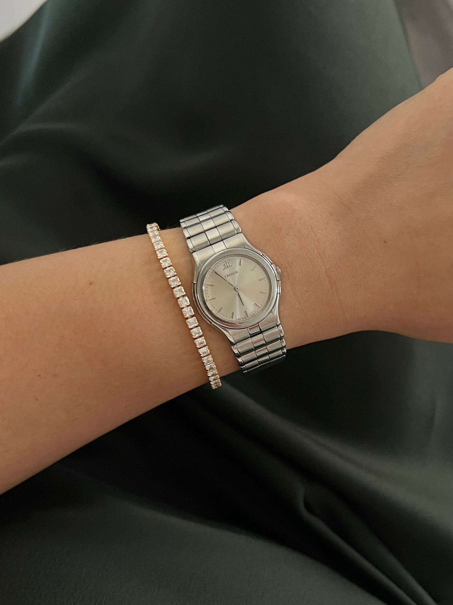 Credor by Seiko Silver Bracelet Women's Watch in Soft Blush Dial