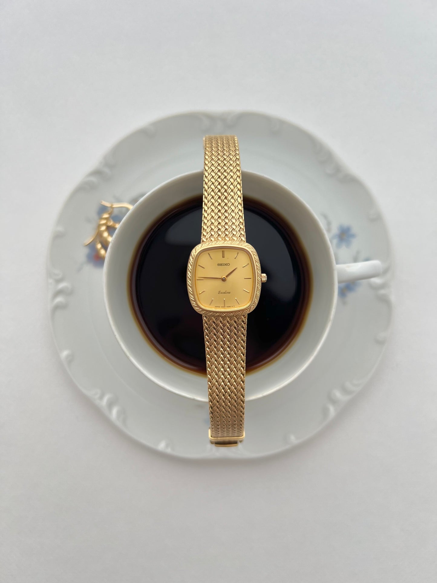 Seiko Exceline Gold Toned Woman's Watch with Diamond Set Crown